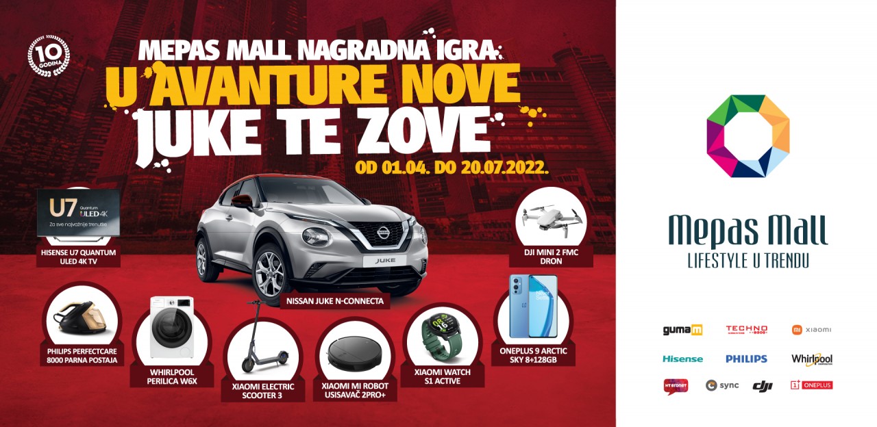 Održano je izvlačenje Mepas Mall nagradne igre „U avanture nove Juke te zove!“